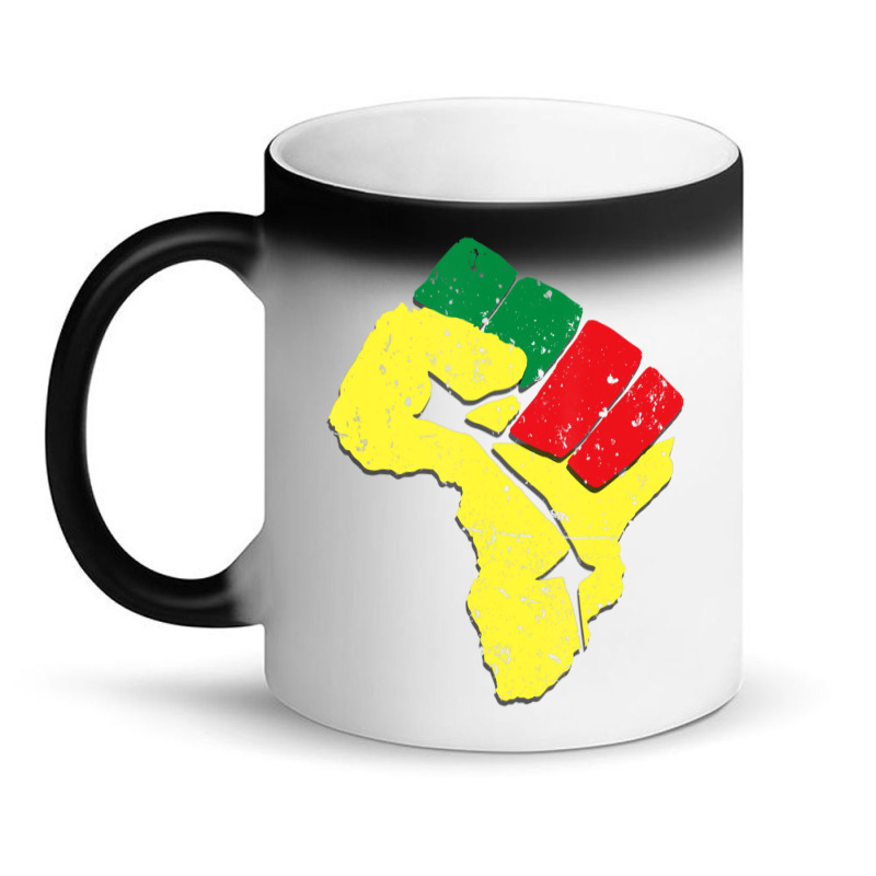 Black History Pan African Flag Colors Resist Fist Magic Mug | Artistshot