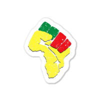 Black History Pan African Flag Colors Resist Fist Sticker | Artistshot