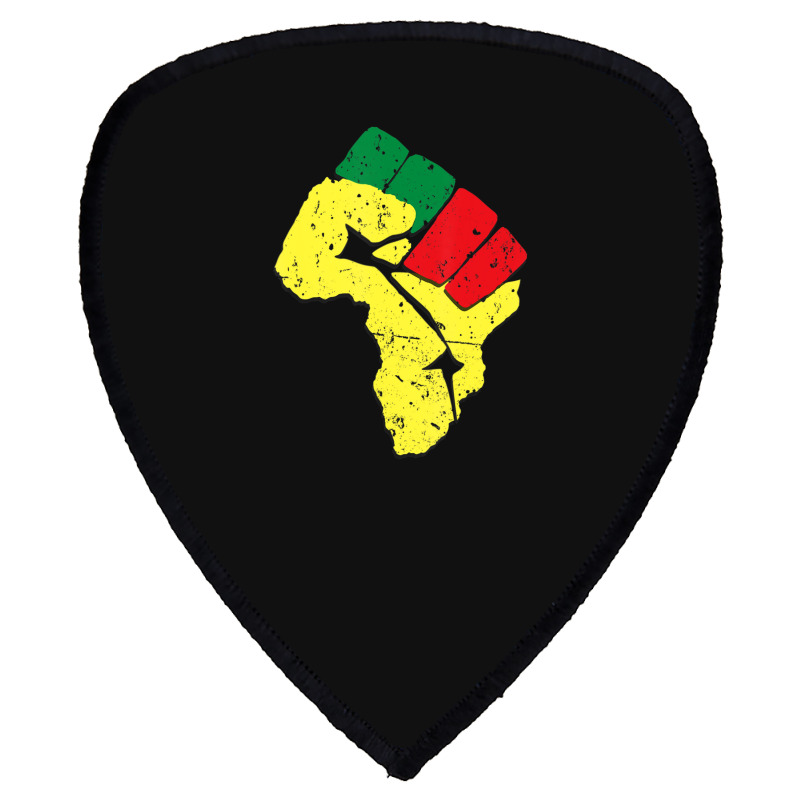 Black History Pan African Flag Colors Resist Fist Shield S Patch | Artistshot