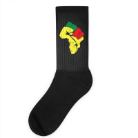 Black History Pan African Flag Colors Resist Fist Socks | Artistshot