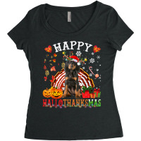 Halloween Thanksgiving Christmas Black And Tan Coonhound T Shirt Women's Triblend Scoop T-shirt | Artistshot