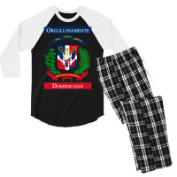 Orgullosamente Dominicana Dominican Flag Men's 3/4 Sleeve Pajama Set | Artistshot