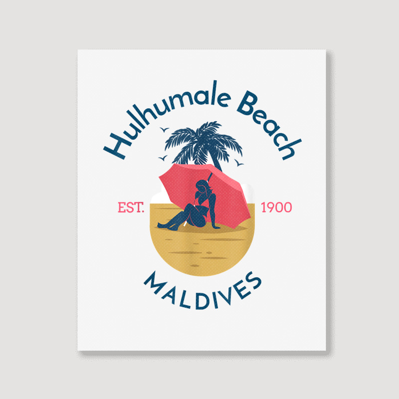 Hulhumale Beach Maldives T Shirt Portrait Canvas Print | Artistshot