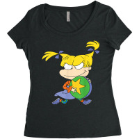 Angelica Running Away With Ball Women's Triblend Scoop T-shirt | Artistshot