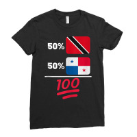 Trinidadian Plus Panamanian Mix Flag Heritage Tank Top Ladies Fitted T-shirt | Artistshot