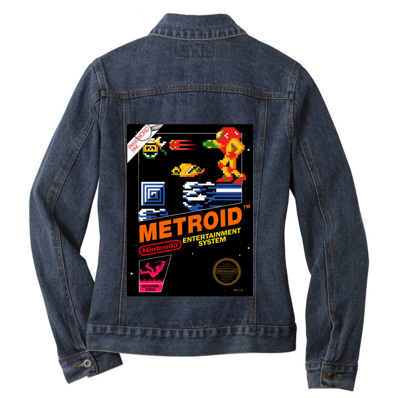 Meroidd Nes Game Box Ar  Ladies Denim Jacket by cm-arts | Artistshot