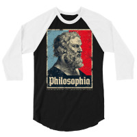 Plato Philosophia Platos Ancient Greek Philosophy Vintage 3/4 Sleeve Shirt | Artistshot