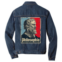 Plato Philosophia Platos Ancient Greek Philosophy Vintage Men Denim Jacket | Artistshot