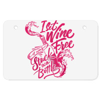 I Set Wine Free – Funny Winemaker Wine Lovers Wine Making T Shirt Atv License Plate | Artistshot