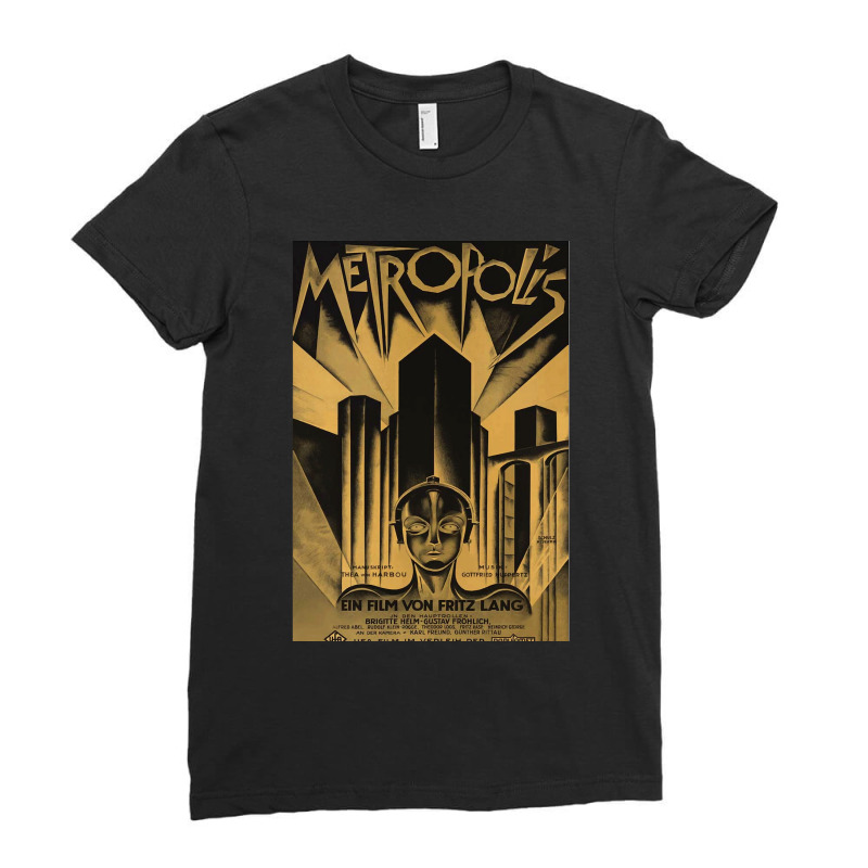 Meropolis, Friz Lang, 1926 Vinage Movie Poser, Bw Ladies Fitted T-Shirt by cm-arts | Artistshot