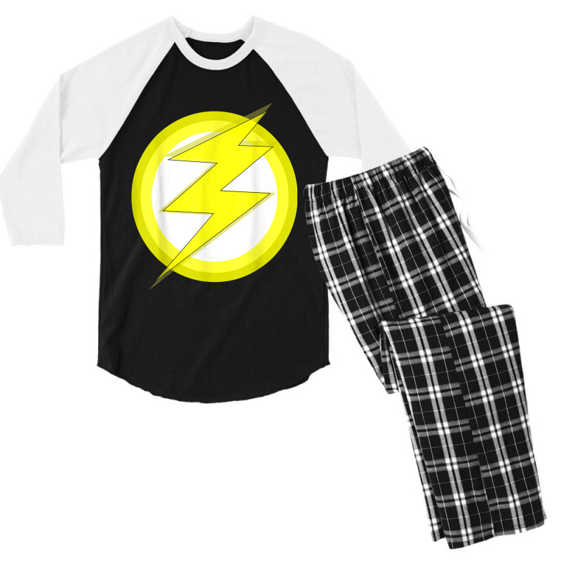 Lightning Bolt Men Cool Novelty Hipster Graphic Tshirt Men's 3/4 Sleeve Pajama Set by DevynGiorgio | Artistshot