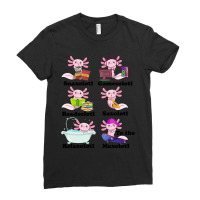 Snaxolotl Gamesolotl Readsolotl Funny Axolotl Girl Ladies Fitted T-shirt | Artistshot