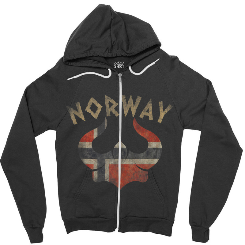 Norway Viking Helmet Scandinavian Norway Flag Souvenir Tank Top Zipper Hoodie | Artistshot