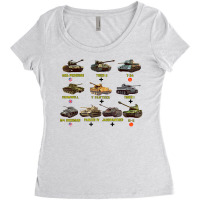 Top Ten Best Ww2 Tanks M4 Sherman Panzer Iv Tiger Ii T 34 T Shirt Women's Triblend Scoop T-shirt | Artistshot