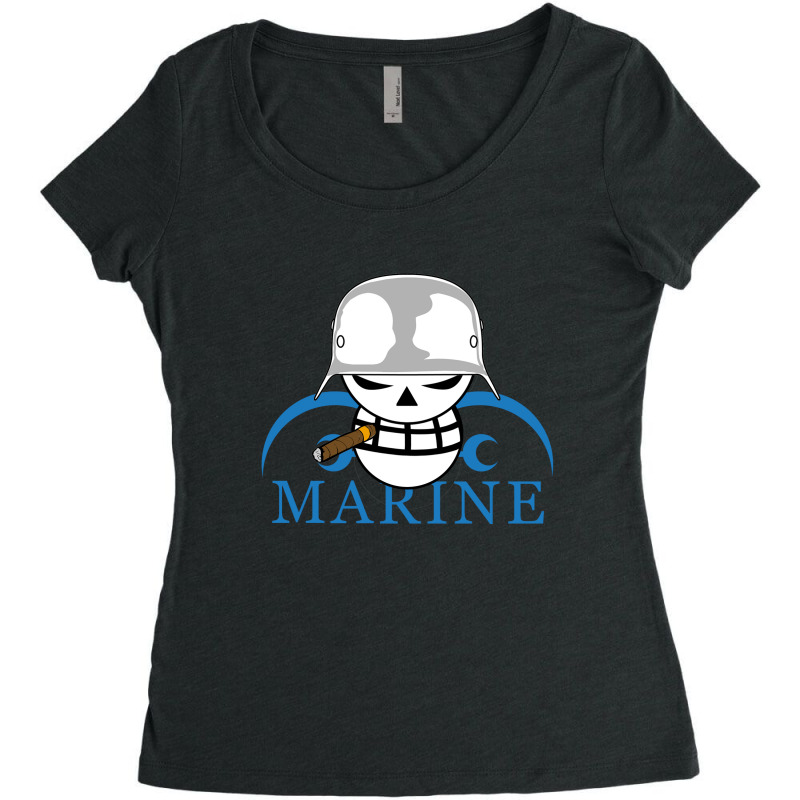 Marine One Piece Women's Triblend Scoop T-shirt by Aksa Store | Artistshot