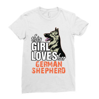 This Girl Loves Her German Shepherd Ladies Fitted T-shirt | Artistshot