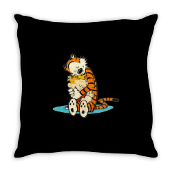 Calvin and Hobbes Hug Throw Pillow | Artistshot