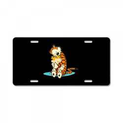 Calvin and Hobbes Hug License Plate | Artistshot