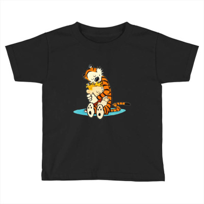 Calvin And Hobbes Hug Toddler T-shirt Designed By Rakuzan