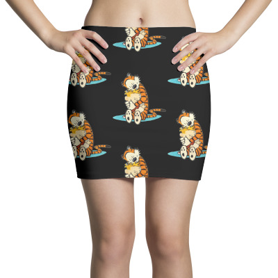 Calvin And Hobbes Hug Mini Skirts Designed By Rakuzan