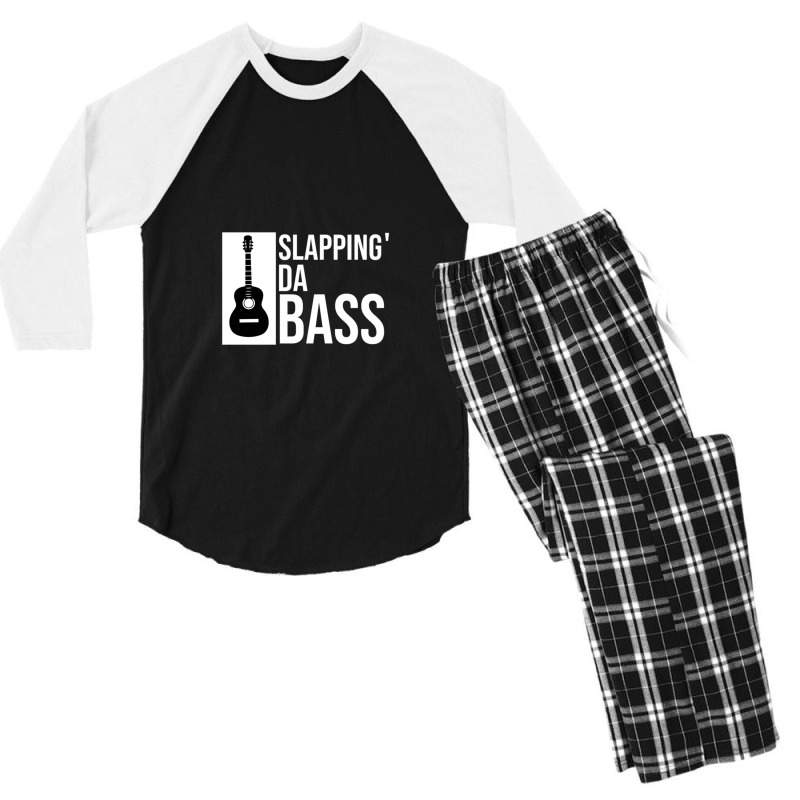 Slapping Da Bass Funny Cool Guitar Music Lover 1 Men's 3/4 Sleeve Pajama Set | Artistshot