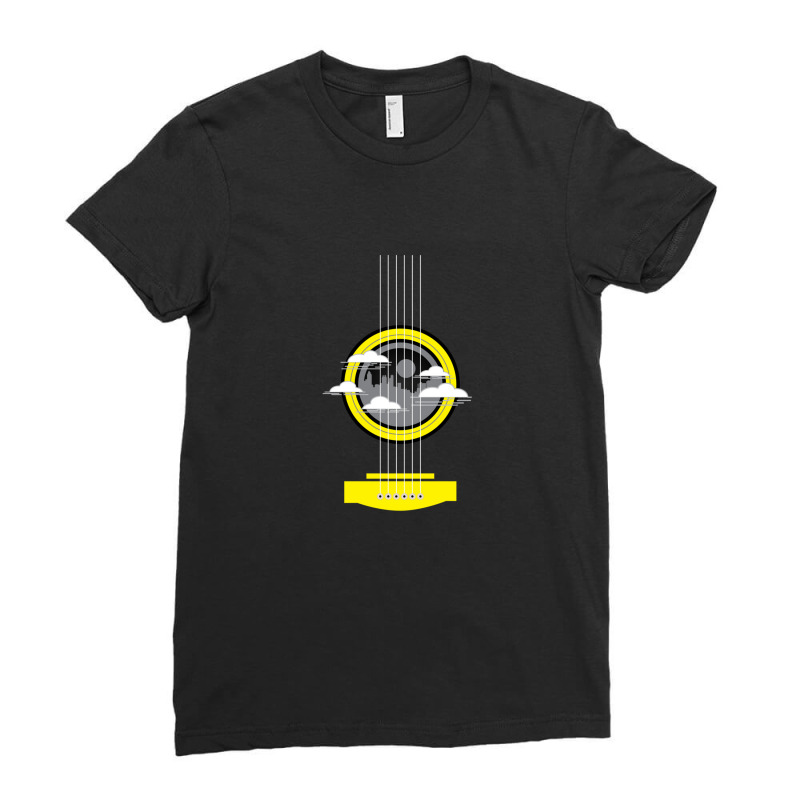 Yellow Guitar Strings Ladies Fitted T-Shirt by DavidJones | Artistshot