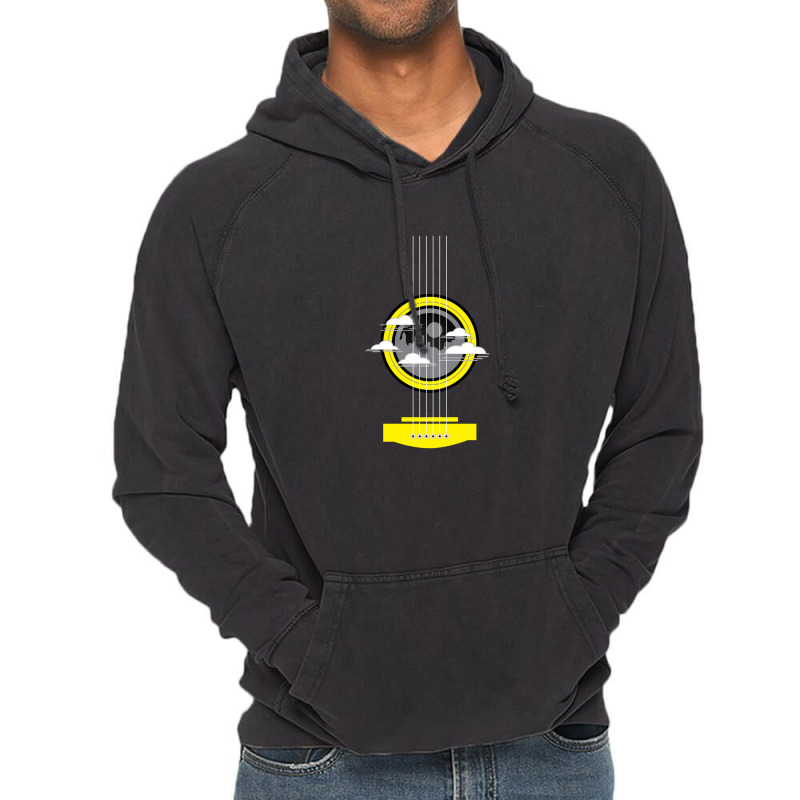 Yellow Guitar Strings 1 Vintage Hoodie by DavidJones | Artistshot