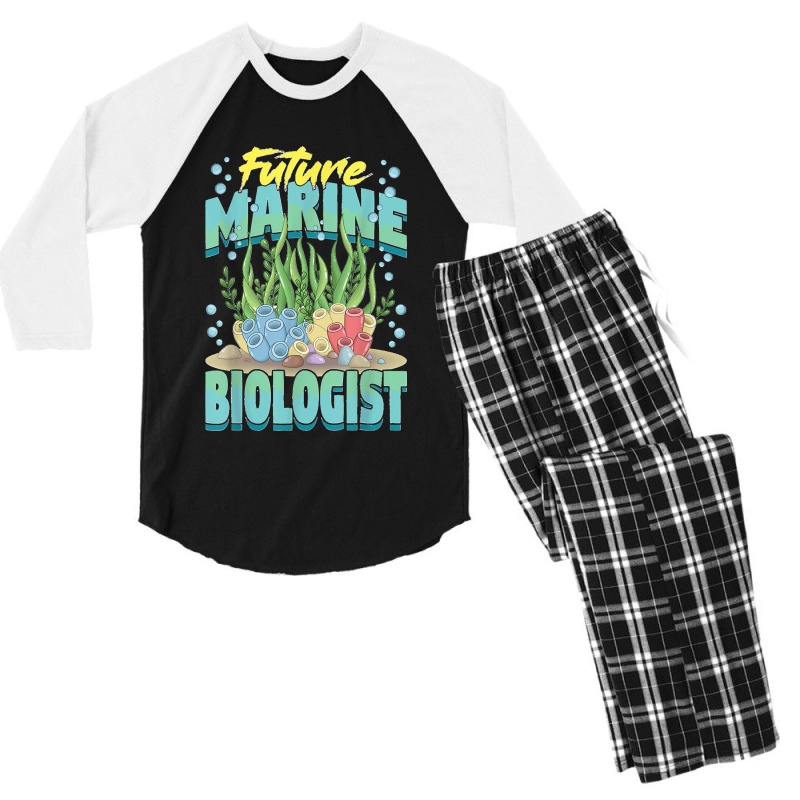 Future Marine Biologist Ocean Life Marine Biology Student Men's 3/4 Sleeve Pajama Set | Artistshot