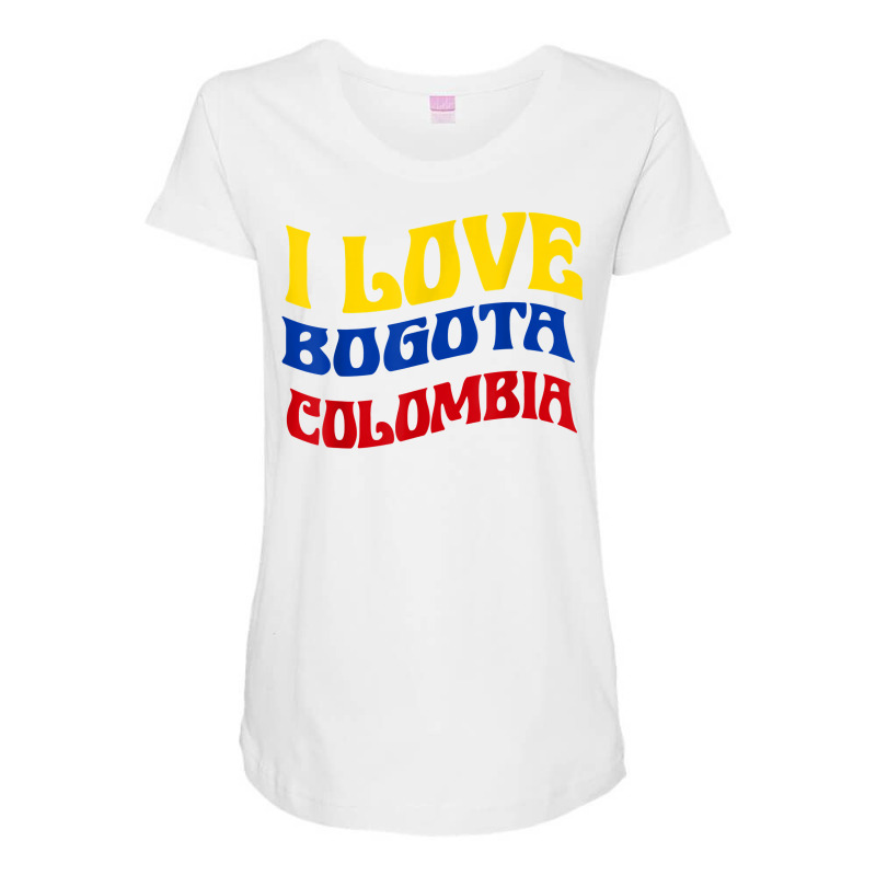 I Love Bogota Colombia Flag Map Colombian Pride Camiseta T Shirt Maternity Scoop Neck T-shirt by cm-arts | Artistshot