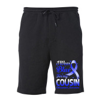 I Wear Blue For My Cousin Osteogenesis Awareness Ribbon T Shirt Fleece Short | Artistshot