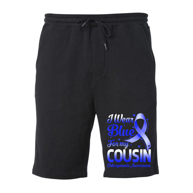 I Wear Blue For My Cousin Osteogenesis Awareness Ribbon T Shirt Fleece Short by cm-arts | Artistshot