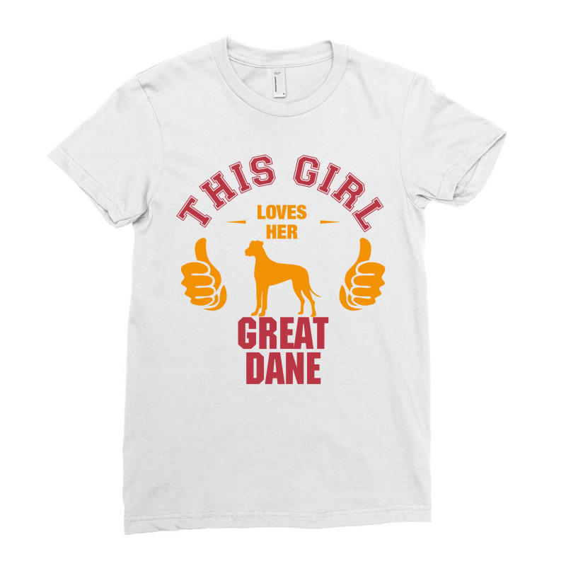 This Girl Loves Her Great Dane Ladies Fitted T-shirt | Artistshot