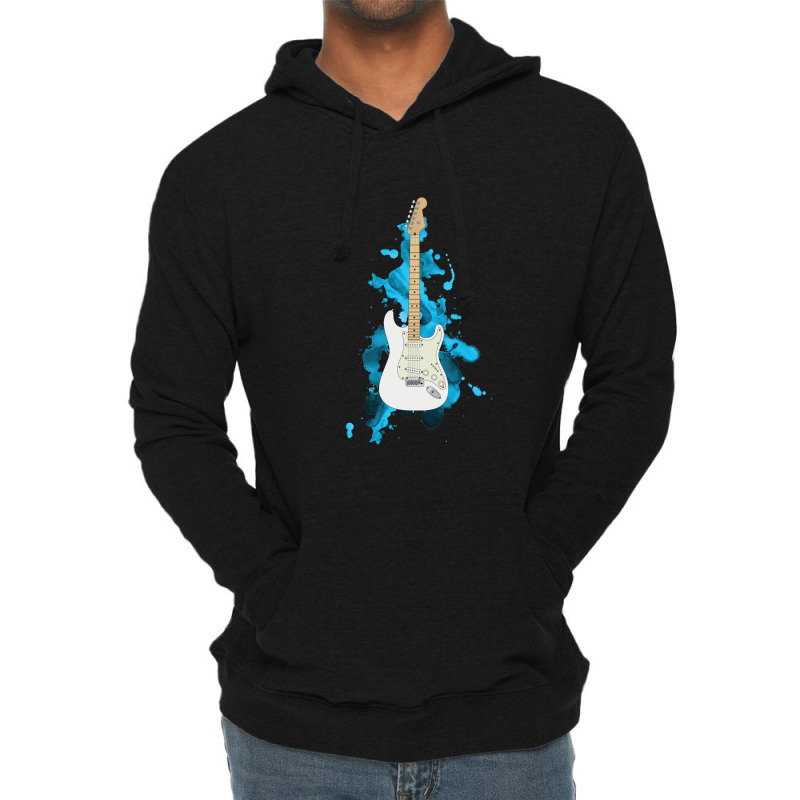 S Style Electric Guitar Polar White Color Lightweight Hoodie by BrandonDriskell | Artistshot