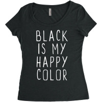 Black Is My Happy Color Emo Goth Dark Women's Triblend Scoop T-shirt | Artistshot