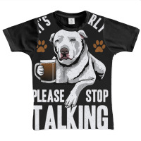 Pitbull It's Too Early Please Stop Talking Coffee Lovers Fun Graphic Youth T-shirt | Artistshot