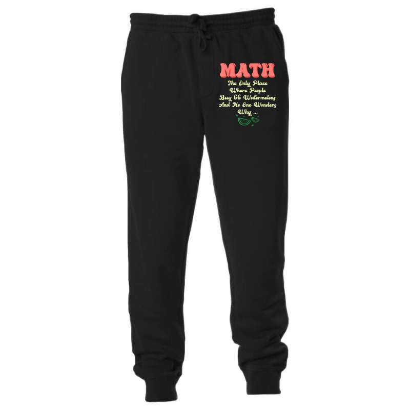 Math And Watermelons Mathematics Calculation Numbers T Shirt Unisex Jogger by cm-arts | Artistshot