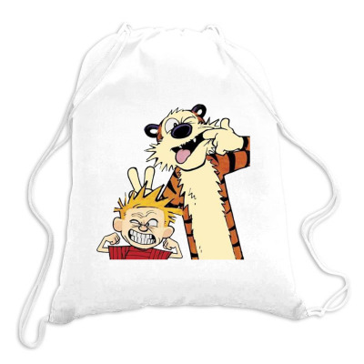 Calvin And Hobbes Show Muscle Drawstring Bags Designed By Rakuzan