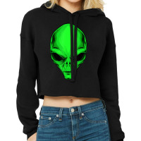 Alien Head  Extraterrestrial Head Cropped Hoodie | Artistshot