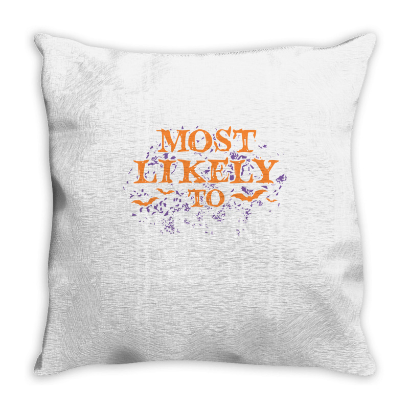 Most Likely To Halloween Be Bad And Boo Jee Matching Long Sleeve T Shi Throw Pillow | Artistshot