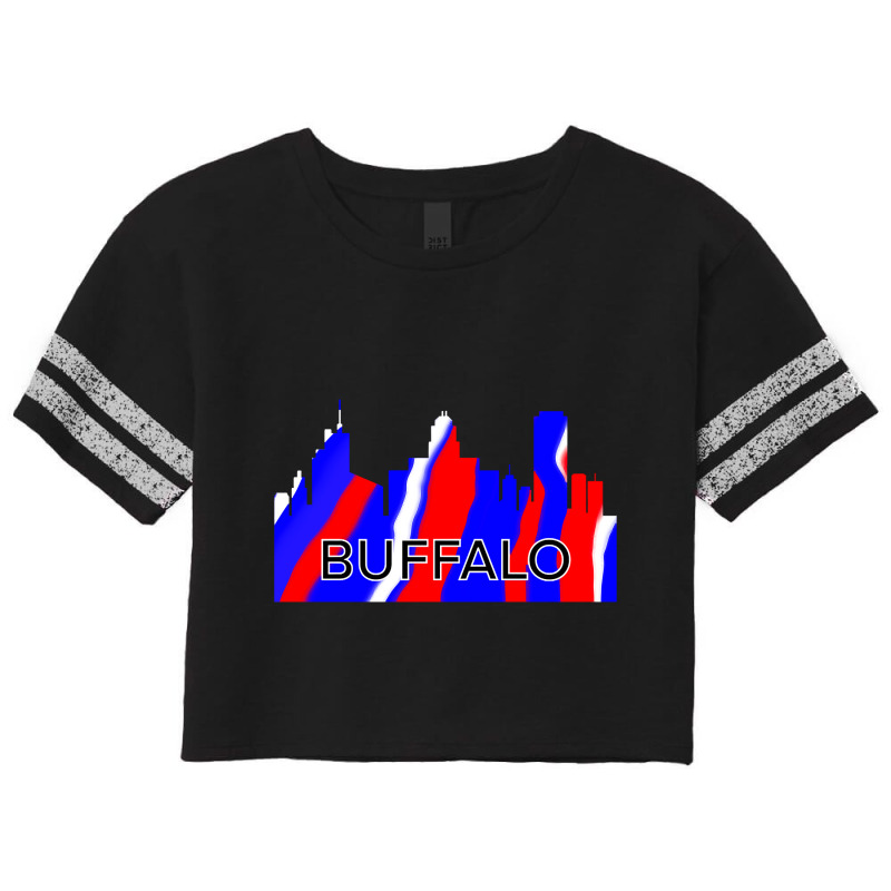 Buffalo Skyline Red White And Blue Scorecard Crop Tee by Alyssa Willett | Artistshot