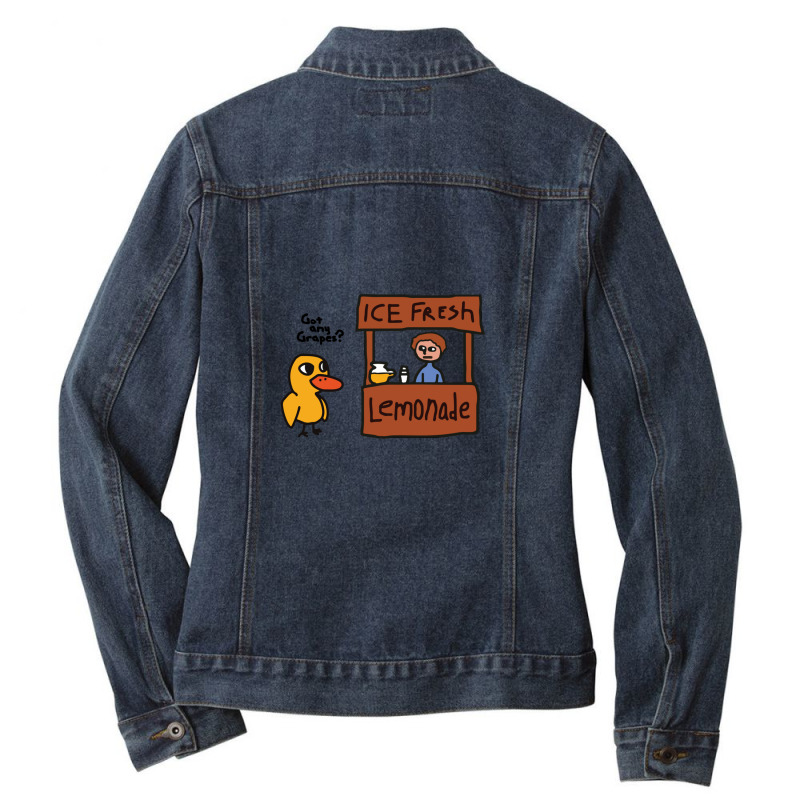 Lemonade Stand Got Any Grapes Ladies Denim Jacket by JenniferAllen | Artistshot