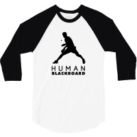 Human Blackboard 3/4 Sleeve Shirt | Artistshot