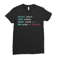 Programmer Sql Query Geek Database Coding Ladies Fitted T-shirt | Artistshot