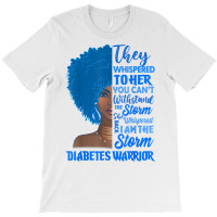 I'm The Storm Blue Type 1 Diabetes Warrior Black Woman Afro T Shirt T-shirt | Artistshot