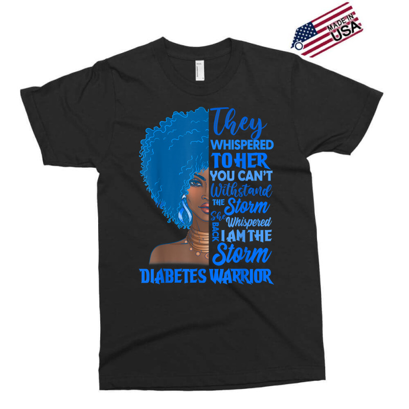 I'm The Storm Blue Type 1 Diabetes Warrior Black Woman Afro T Shirt Exclusive T-shirt | Artistshot