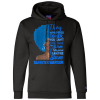 I'm The Storm Blue Type 1 Diabetes Warrior Black Woman Afro T Shirt Champion Hoodie | Artistshot