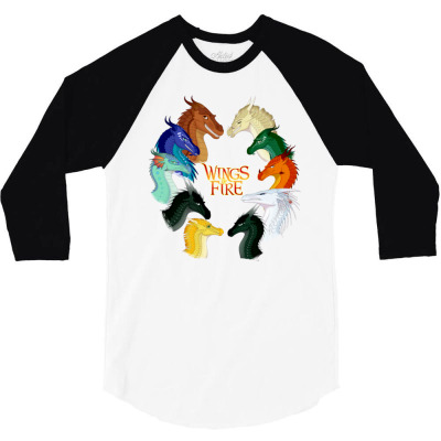 Wings Of Fire 3/4 Sleeve Shirt Designed By Rakuzan