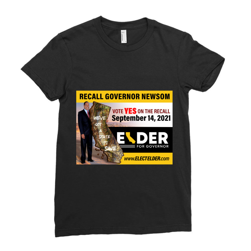 Larry Elder For Ca Governer Ladies Fitted T-Shirt by OSWALDOLIMART | Artistshot