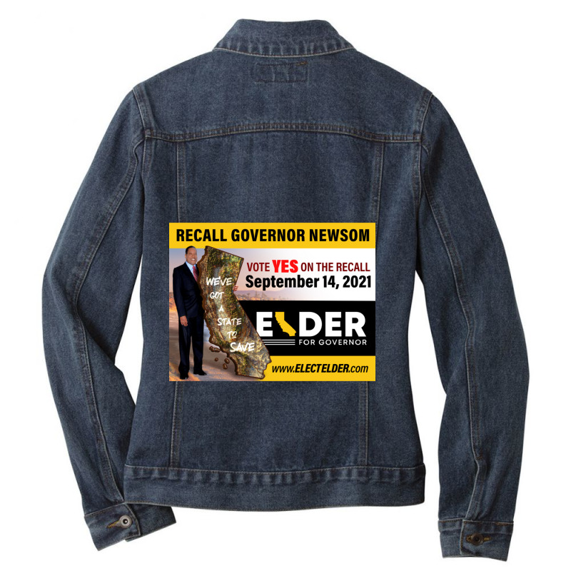 Larry Elder For Ca Governer Ladies Denim Jacket by OSWALDOLIMART | Artistshot