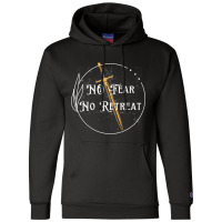 No Fear No Retreat, Sword Of The Spirit   Medieval Design Long Sleeve Champion Hoodie | Artistshot